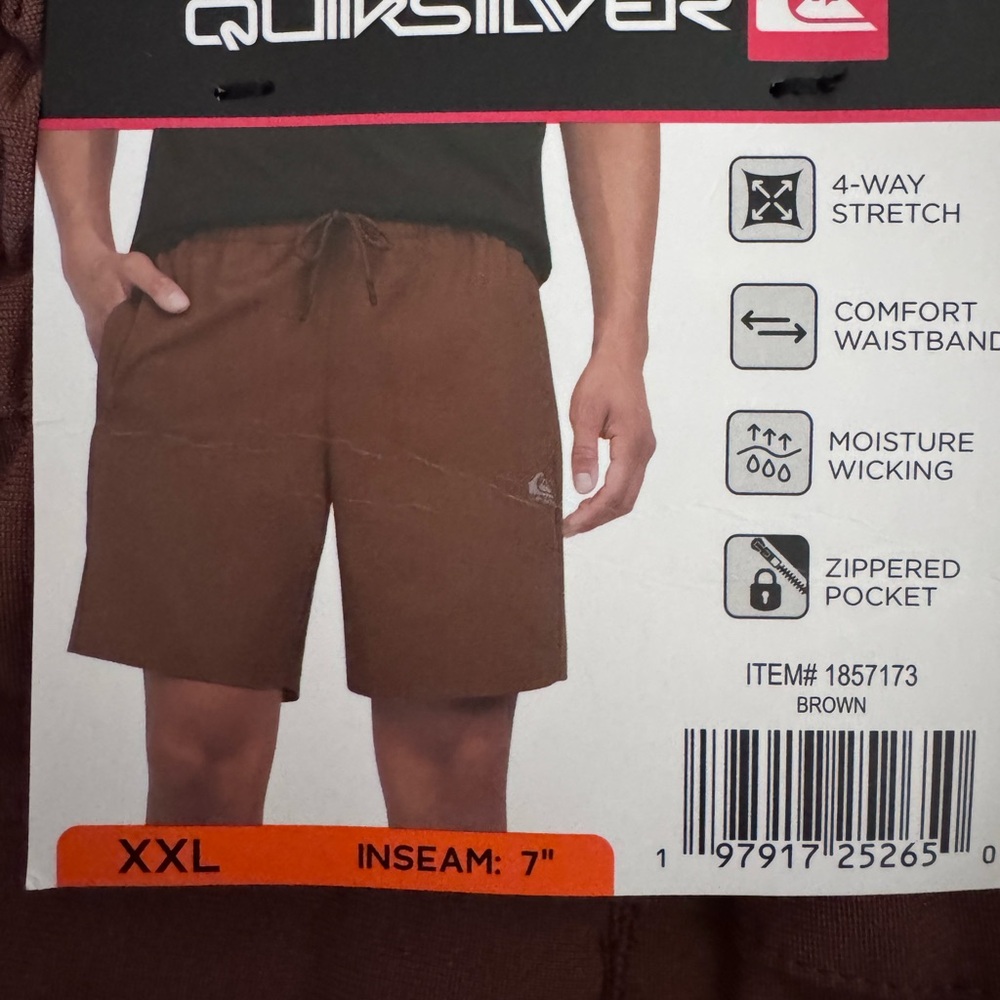 Quiksilver Rust Brown Drawstring Shorts - Picture 8 of 8